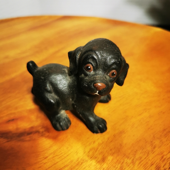 Vintage Black Pottery Puppy Dog - Picture 3 of 11
